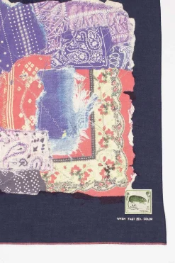Kapital Patchwork Printed Bandana Navy| Bandanas