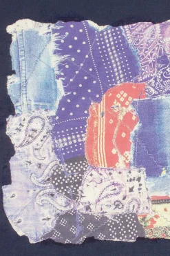Kapital Patchwork Printed Bandana Navy| Bandanas