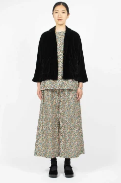 Daniela Gregis Peony Jacket Black Velvet| Outerwear