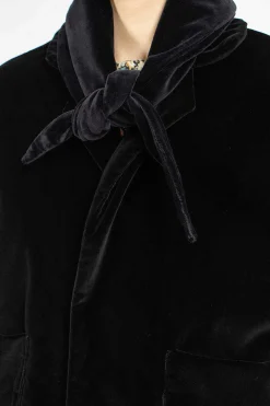 Daniela Gregis Peony Jacket Black Velvet| Outerwear