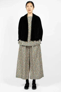 Daniela Gregis Peony Jacket Black Velvet| Outerwear
