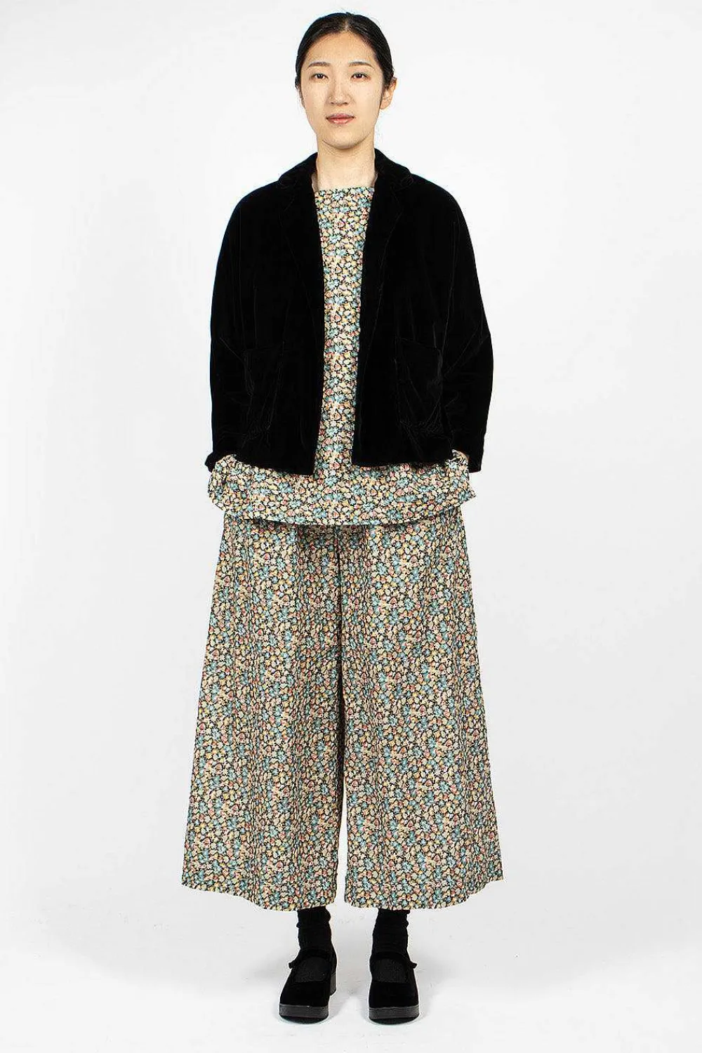 Daniela Gregis Peony Jacket Black Velvet| Outerwear