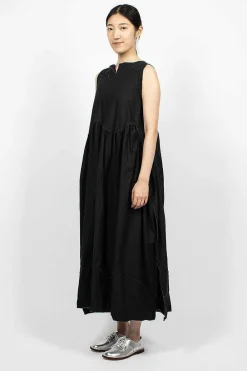 Daniela Gregis Pinafore Raw Cut Dress Black| Dresses