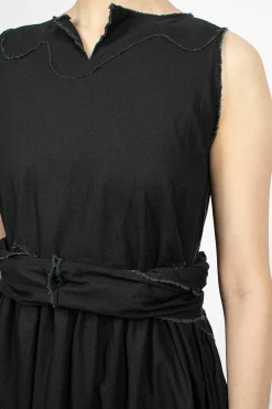Daniela Gregis Pinafore Raw Cut Dress Black| Dresses