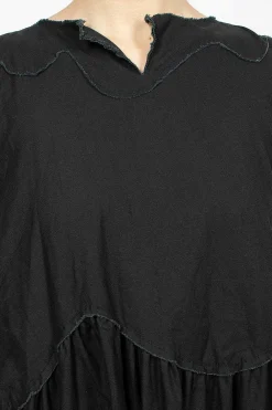 Daniela Gregis Pinafore Raw Cut Dress Black| Dresses