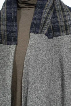 Vlas Blomme Plaid Cape Heather Grey| Tops
