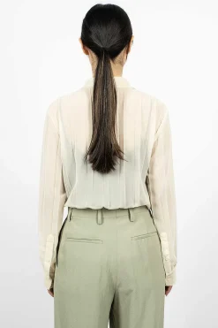 Dries Van Noten Pleats Shirt Off White| Shirts