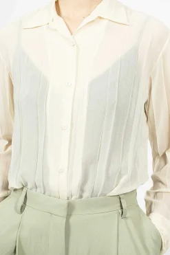 Dries Van Noten Pleats Shirt Off White| Shirts