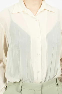 Dries Van Noten Pleats Shirt Off White| Shirts