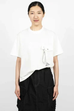 and wander Pocket T Off-White| Tops
