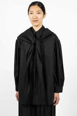 Simone Rocha Point Collar Shirt Black| Shirts