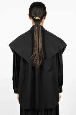 Simone Rocha Point Collar Shirt Black| Shirts
