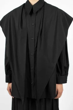 Simone Rocha Point Collar Shirt Black| Shirts