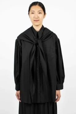 Simone Rocha Point Collar Shirt Black| Shirts