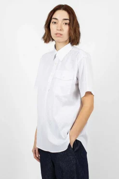 Engineered Garments FWK Popover Bd Shirt Dobby Check White| Shirts