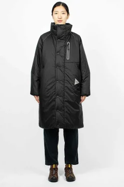 and wander Primaloft Ripstop Coat Black| Outerwear