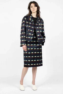 Dries Van Noten Printed Blazer Black| Outerwear