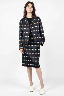 Dries Van Noten Printed Blazer Black| Outerwear