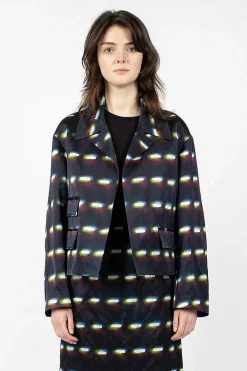 Dries Van Noten Printed Blazer Black| Outerwear