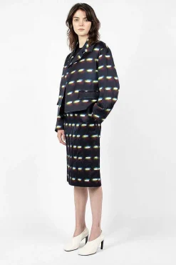 Dries Van Noten Printed Blazer Black| Outerwear