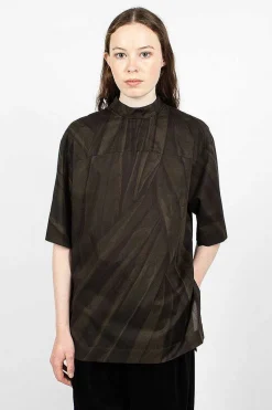 Dries Van Noten Printed Blouse Khaki| Tops