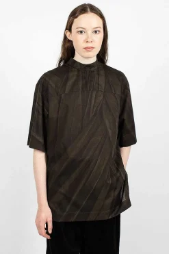 Dries Van Noten Printed Blouse Khaki| Tops