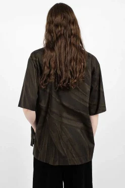 Dries Van Noten Printed Blouse Khaki| Tops