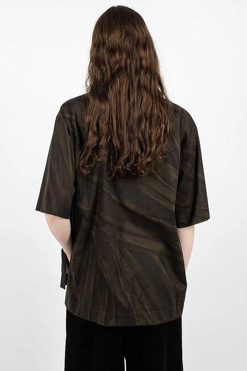 Dries Van Noten Printed Blouse Khaki| Tops