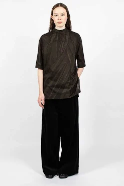 Dries Van Noten Printed Blouse Khaki| Tops