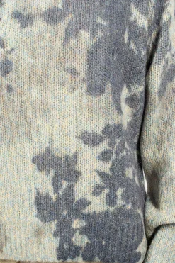 Dries Van Noten Printed Knit Jumper Blue| Knitwear