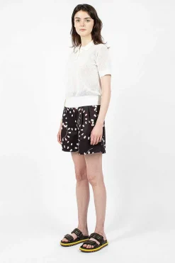Dries Van Noten Printed Pleat Shorts Black| Trousers
