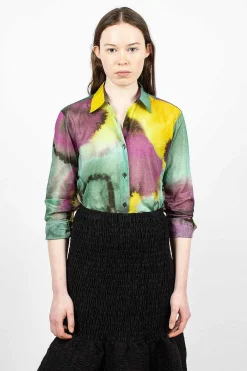 Dries Van Noten Printed Shirt Yellow Dye| Shirts