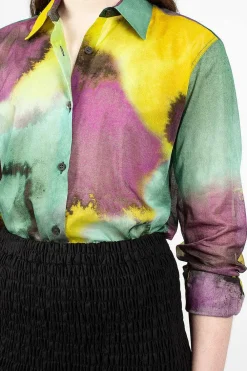 Dries Van Noten Printed Shirt Yellow Dye| Shirts