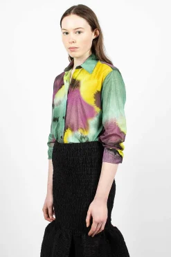 Dries Van Noten Printed Shirt Yellow Dye| Shirts