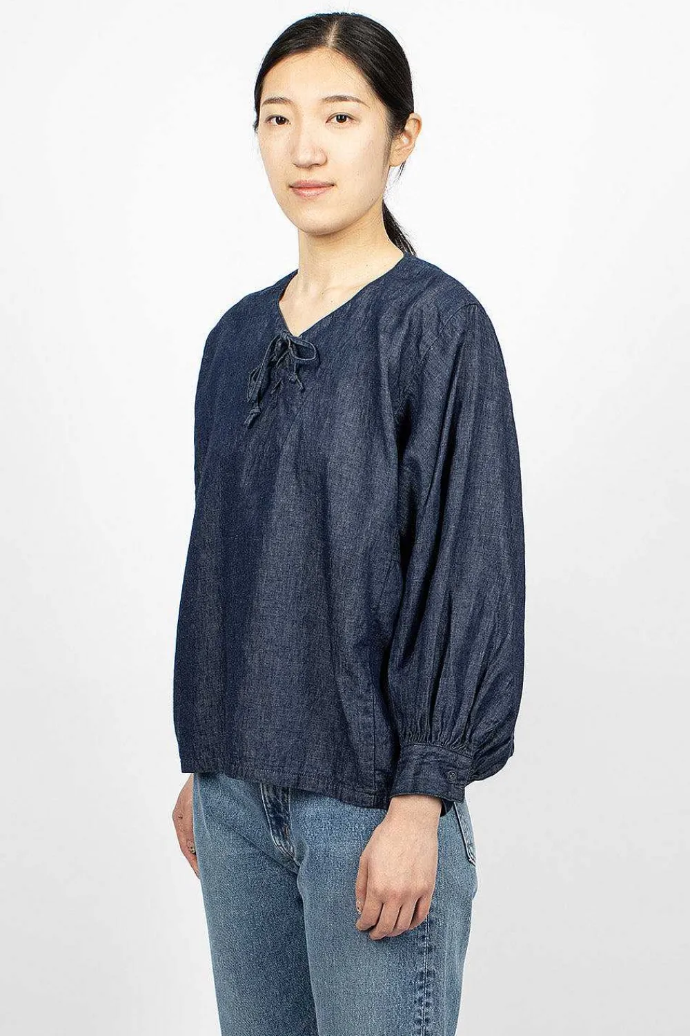 OrSlow Pullover Laced Shirt One Wash| Tops