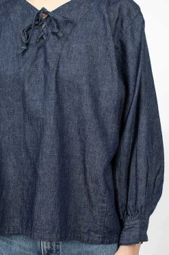OrSlow Pullover Laced Shirt One Wash| Tops