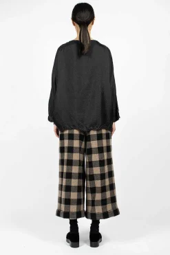 Daniela Gregis Pyjama Trouser Check Brown/Black| Trousers