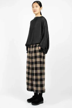 Daniela Gregis Pyjama Trouser Check Brown/Black| Trousers