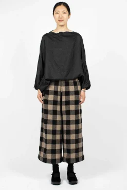 Daniela Gregis Pyjama Trouser Check Brown/Black| Trousers
