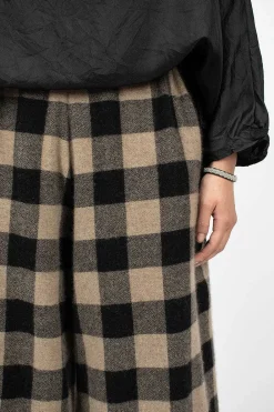 Daniela Gregis Pyjama Trouser Check Brown/Black| Trousers