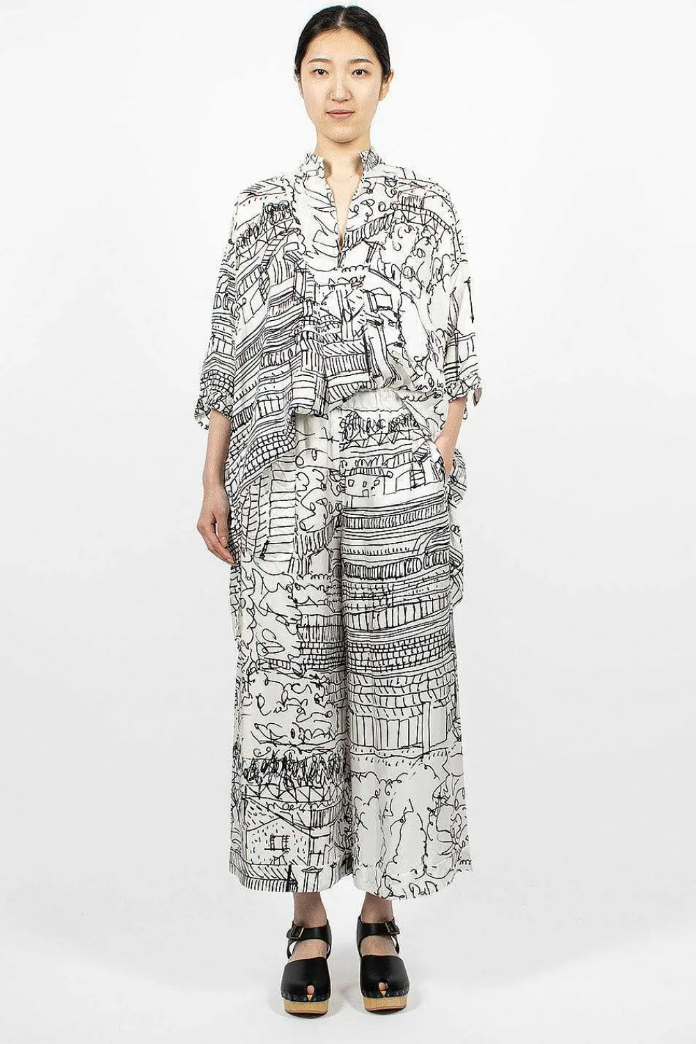 Daniela Gregis Pyjama Trouser Village Print| Trousers