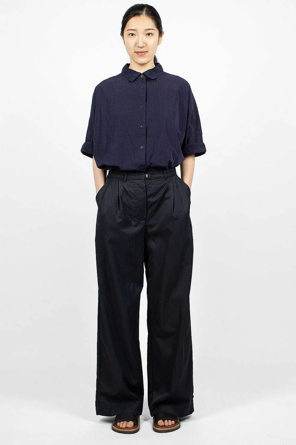 Casey Casey Qq Pant Dark Navy| Trousers