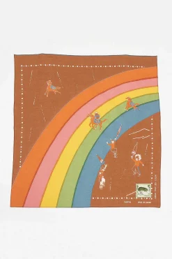 Kapital Rainbow And Horses Printed Bandana Gold| Bandanas