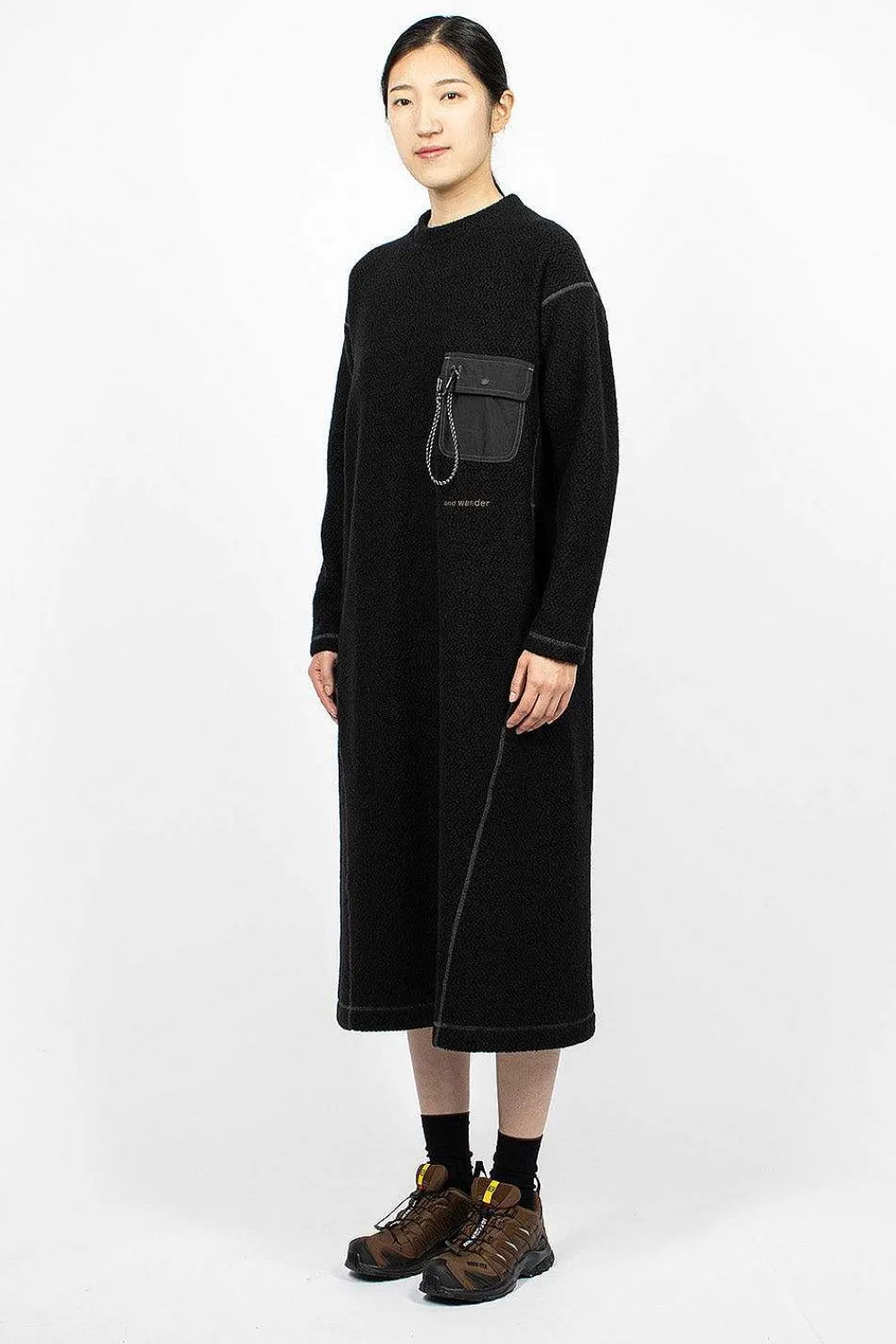 and wander Re Wool Jq Dress Black| Dresses