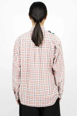 Needles Rebuild Ribbon Flannel Shirt Red/Green| Shirts