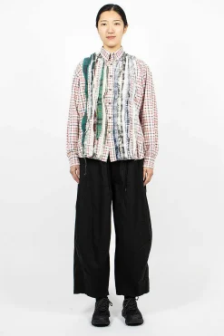 Needles Rebuild Ribbon Flannel Shirt Red/Green| Shirts