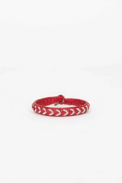 Maria Rudman Red Hide A Bracelet 4| Bracelets