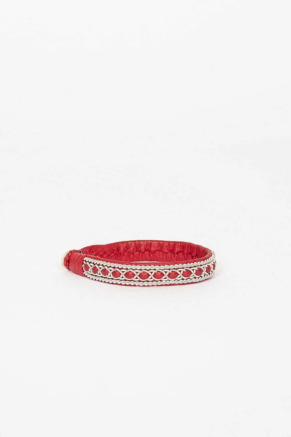 Maria Rudman Red Hide B Bracelet 1| Bracelets