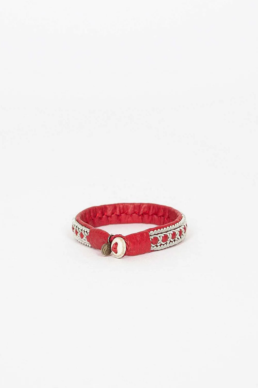 Maria Rudman Red Hide B Bracelet 1| Bracelets