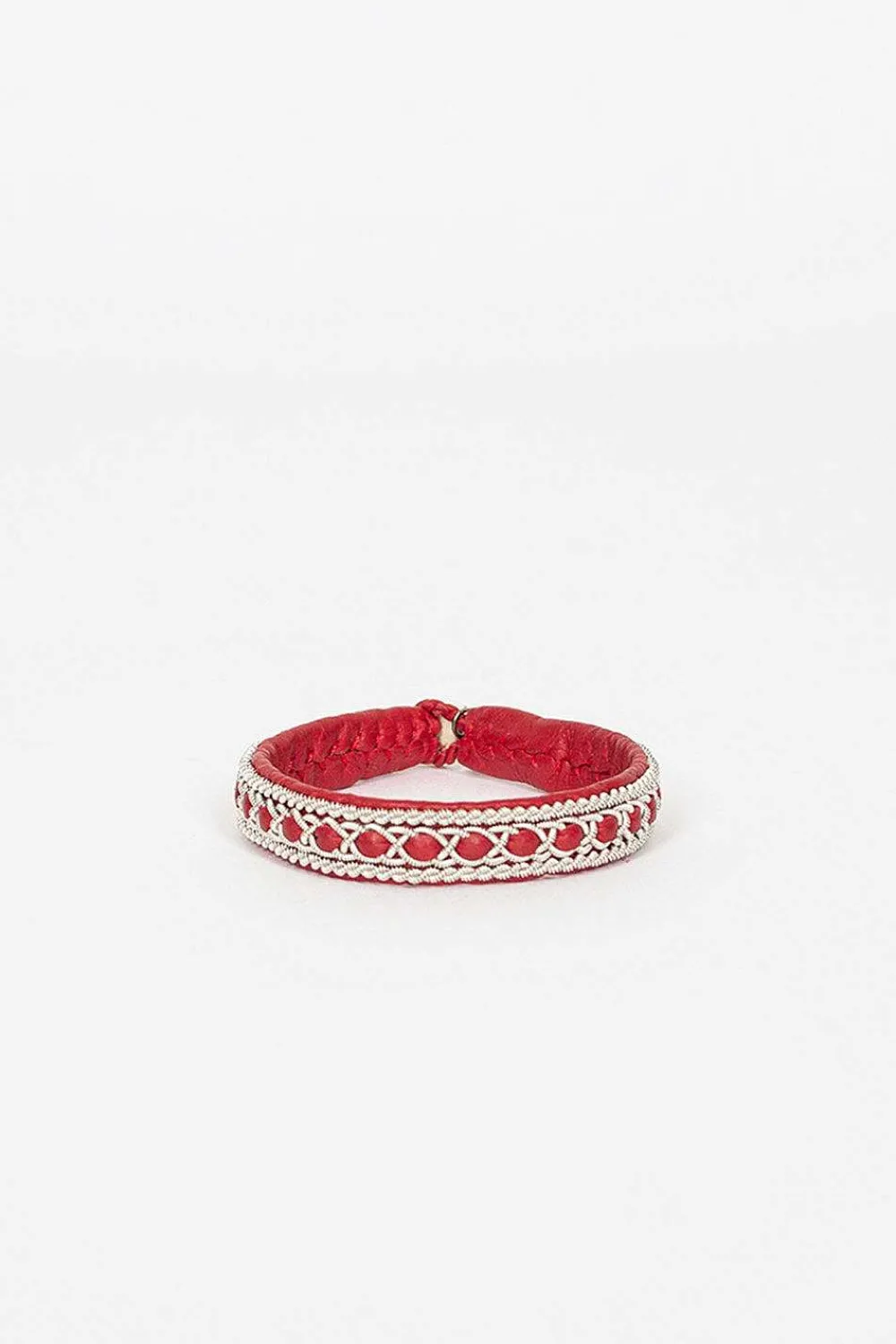 Maria Rudman Red Hide B Bracelet 1| Bracelets